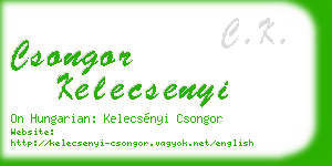 csongor kelecsenyi business card